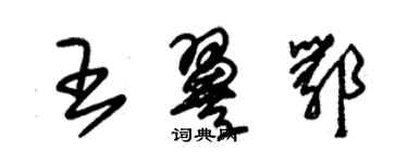 朱錫榮王翼鄂草書個性簽名怎么寫