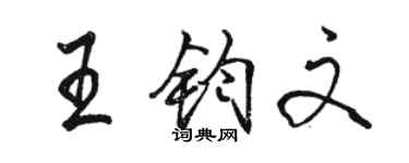 駱恆光王鈞文行書個性簽名怎么寫