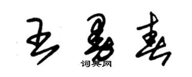 朱錫榮王曼春草書個性簽名怎么寫