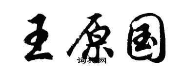 胡問遂王原國行書個性簽名怎么寫