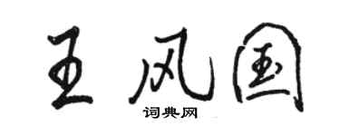 駱恆光王風國行書個性簽名怎么寫
