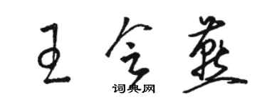 駱恆光王會燕草書個性簽名怎么寫