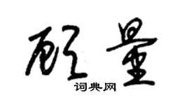 朱錫榮顧量草書個性簽名怎么寫