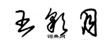 朱錫榮王彩月草書個性簽名怎么寫