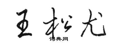 駱恆光王松尤行書個性簽名怎么寫