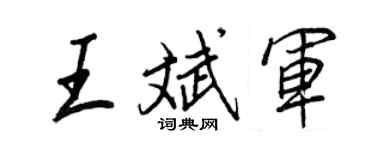 王正良王斌軍行書個性簽名怎么寫