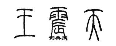 陳墨王震天篆書個性簽名怎么寫