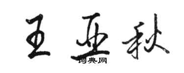 駱恆光王亞秋行書個性簽名怎么寫