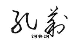 駱恆光孔莉草書個性簽名怎么寫
