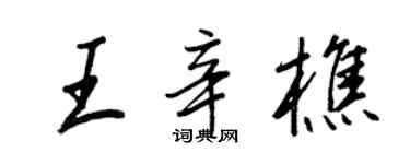 王正良王辛樵行書個性簽名怎么寫