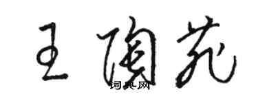 駱恆光王陶菲草書個性簽名怎么寫