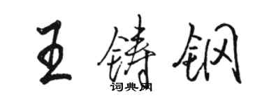 駱恆光王鑄鋼行書個性簽名怎么寫