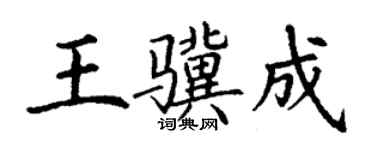 丁謙王驥成楷書個性簽名怎么寫