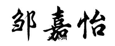 胡問遂鄒嘉怡行書個性簽名怎么寫