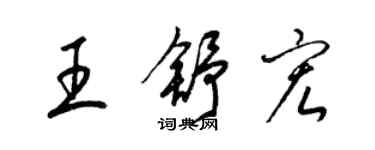 梁錦英王舒宏草書個性簽名怎么寫