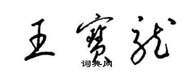 梁錦英王寶龍草書個性簽名怎么寫
