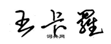 朱錫榮王卡羅草書個性簽名怎么寫