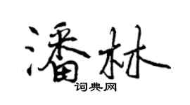 曾慶福潘林行書個性簽名怎么寫