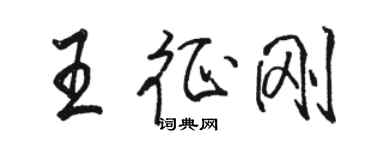 駱恆光王征剛行書個性簽名怎么寫