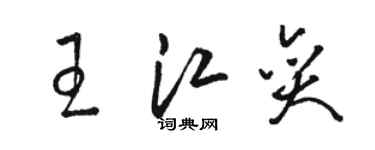 駱恆光王江奕草書個性簽名怎么寫