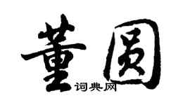 胡問遂董圓行書個性簽名怎么寫