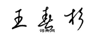 梁錦英王春杉草書個性簽名怎么寫
