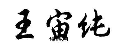 胡問遂王宙純行書個性簽名怎么寫