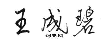 駱恆光王成碧行書個性簽名怎么寫