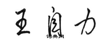 駱恆光王自力行書個性簽名怎么寫