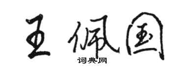 駱恆光王佩國行書個性簽名怎么寫
