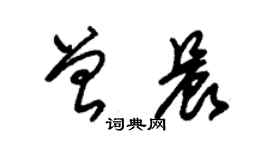 朱錫榮曾晨草書個性簽名怎么寫