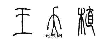 陳墨王夭植篆書個性簽名怎么寫