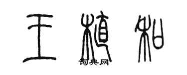 陳墨王植和篆書個性簽名怎么寫