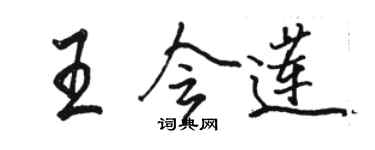 駱恆光王會蓮行書個性簽名怎么寫