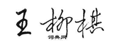 駱恆光王柳棋行書個性簽名怎么寫