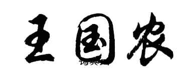 胡問遂王國農行書個性簽名怎么寫