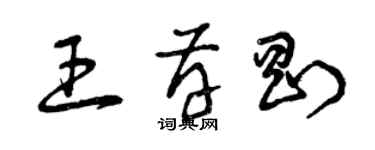 曾慶福王存剛草書個性簽名怎么寫