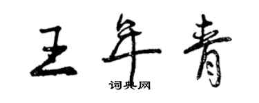 曾慶福王年青行書個性簽名怎么寫