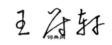 駱恆光王尉軒草書個性簽名怎么寫