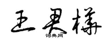 曾慶福王君樺草書個性簽名怎么寫