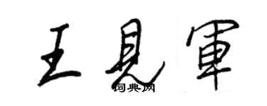 王正良王見軍行書個性簽名怎么寫