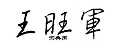王正良王旺軍行書個性簽名怎么寫