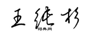 梁錦英王純杉草書個性簽名怎么寫