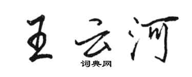 駱恆光王雲河行書個性簽名怎么寫