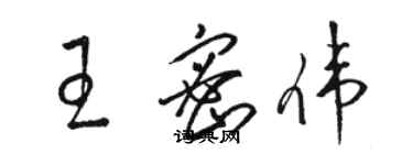 駱恆光王密偉草書個性簽名怎么寫