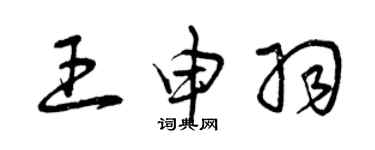 曾慶福王申羽草書個性簽名怎么寫