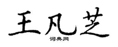 丁謙王凡芝楷書個性簽名怎么寫