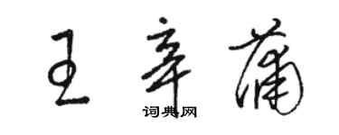 駱恆光王辛蒲草書個性簽名怎么寫