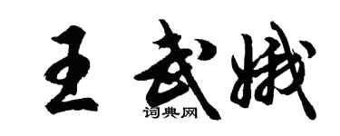 胡問遂王武娥行書個性簽名怎么寫
