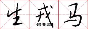 生戎馬怎么寫好看